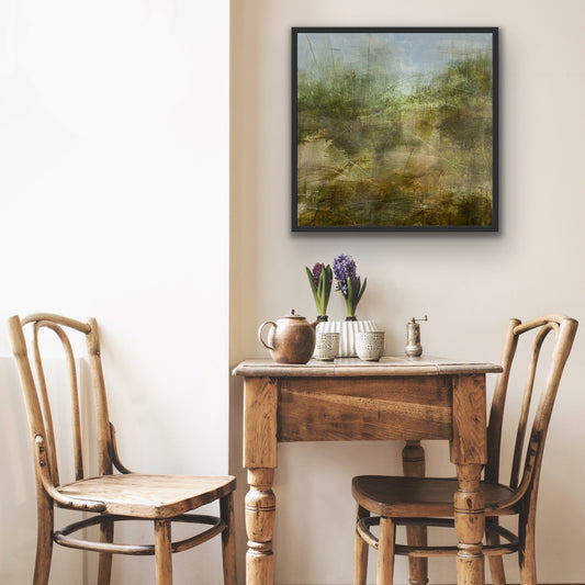 Juanita Bellavance, Riverbank terrain, From the Chestatee River portfolio, 2021, Acrylic on canvas, 24 x 24 inches.