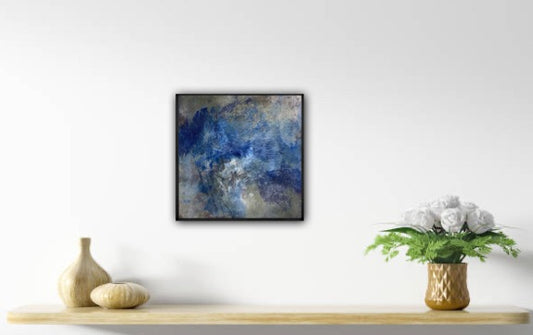 Juanita Bellavance, Nebulous waters, 2020, Acrylic on panel, 12 x 12 inches, Framed