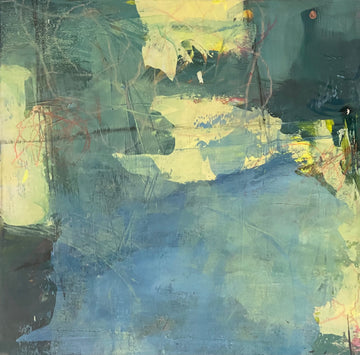 Summer pond, 2020, Acrylic on panel, 1/ x 12 inches, Framed