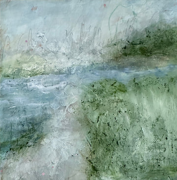 A Beautiful Day, From the 25 Days of Minis Portfolio, 2022, Acrylic on panel, 8 x 8 inches, Framed-9.5 x 9.5 inches