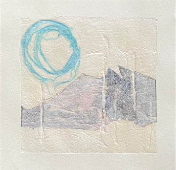 Scandinavian influence, 2020, Collage on paper, 6 x 6 inches. Unframed