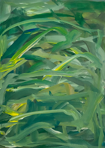 Irish guitar ballad, 2020, Acrylic on paper,  10 x 7 inches, unframed.