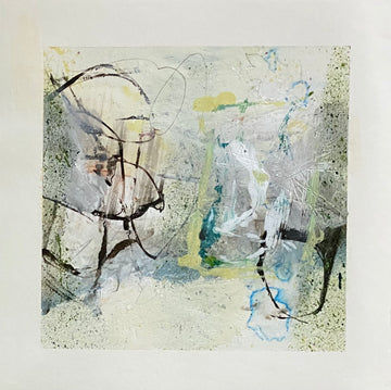 Discerning, Mixed media on paper, 6 x 6 inches, unframed.