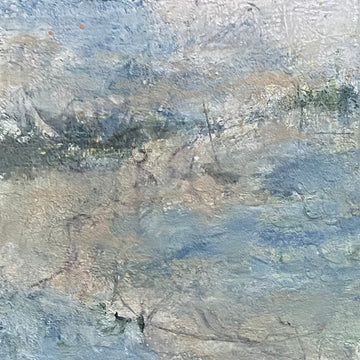 A day on the shore, From the 24 Days of Minis portfolio, 2021, Acrylic on panel, 6 x 6 inches, Framed