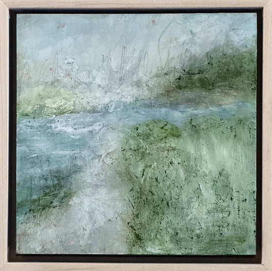 A Beautiful Day, From the 25 Days of Minis Portfolio, 2022, Acrylic on panel, 8 x 8 inches, Framed-9.5 x 9.5 inches