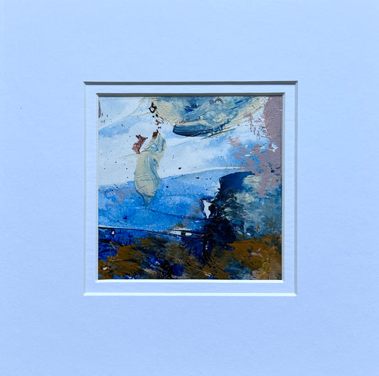 Mini Art 30, 2023, Acrylic on paper, 4 x 4 inches, matte 8 x 8 inches