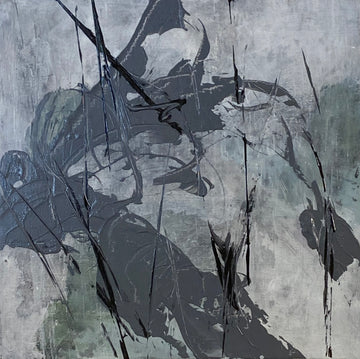 Into the forest 2, 2022, Acrylic on canvas board, 8 x 8 inches