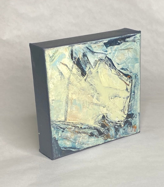 Blue jean boogie 7, 2019, Acrylic on canvas, 6 x 6 inches