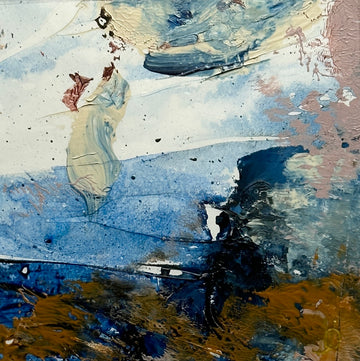 Mini Art 30, 2023, Acrylic on paper, 4 x 4 inches, matte 8 x 8 inches