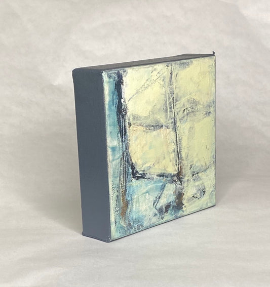 Blue jean boogie 8, 2019, Acrylic on canvas, 6 x 6 inches.