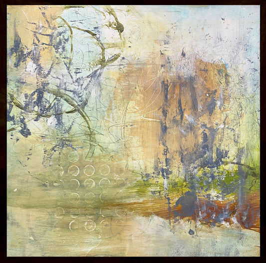 A spring day, 2021, Acrylic on panel, 12 x 12 inches.