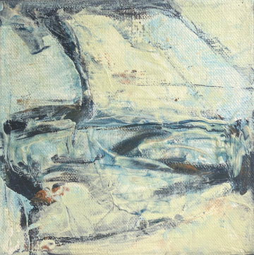 Blue jean boogie 5, Acrylic on canvas, 6 x 6 inches