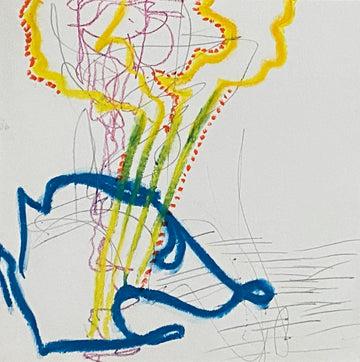 Juanita Bellavance, Tour de force 3, 2019, Drawing media on paper, 8 x 8 inches. Unframed