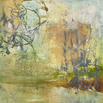 A spring day, 2021, Acrylic on panel, 12 x 12 inches.