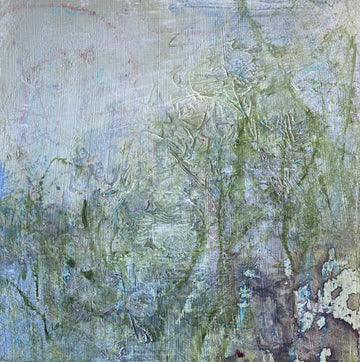 Ethereal paradise, From the 25 Days of Minis portfolio, 2021, Acrylic on panel, 6 x 6 inches, Framed