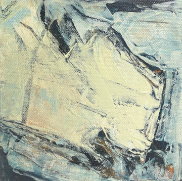 Blue jean boogie 7, 2019, Acrylic on canvas, 6 x 6 inches