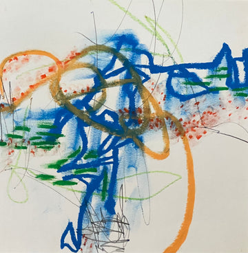 Juanita Bellavance, Tour de force 2, 2019, Drawing media on paper, 8 x 8 inches. Unframed