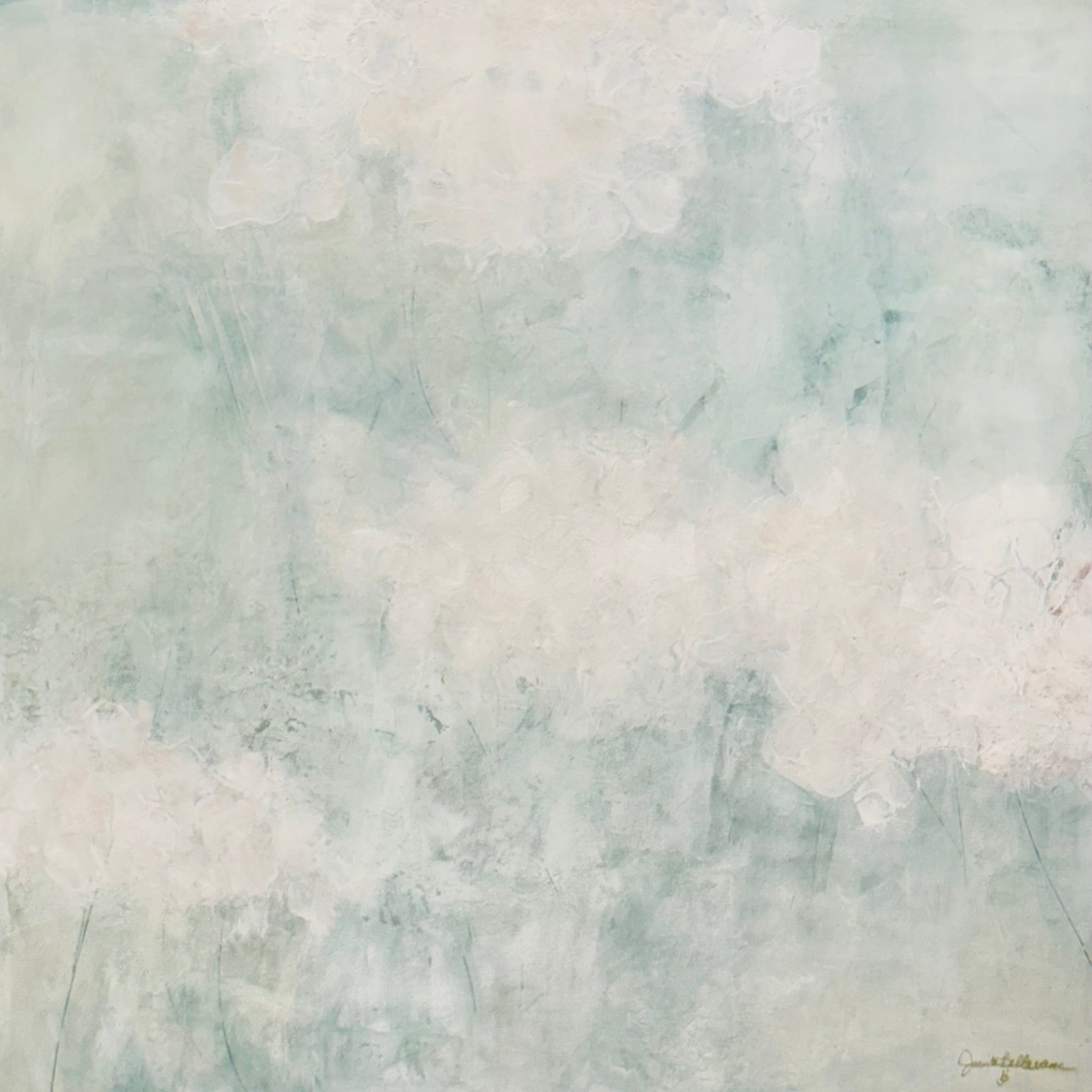 Weightless Presence, Acrylic on canvas, 40 x 40 inches