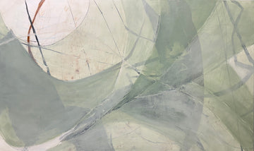 The Language of Branches: Quiet Intersections, original abstract painting, 36 x 60 inches