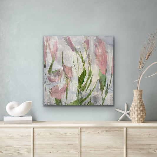 Botanical Interval – Original Contemporary Abstract Botanical Painting, 24 x 24 inches