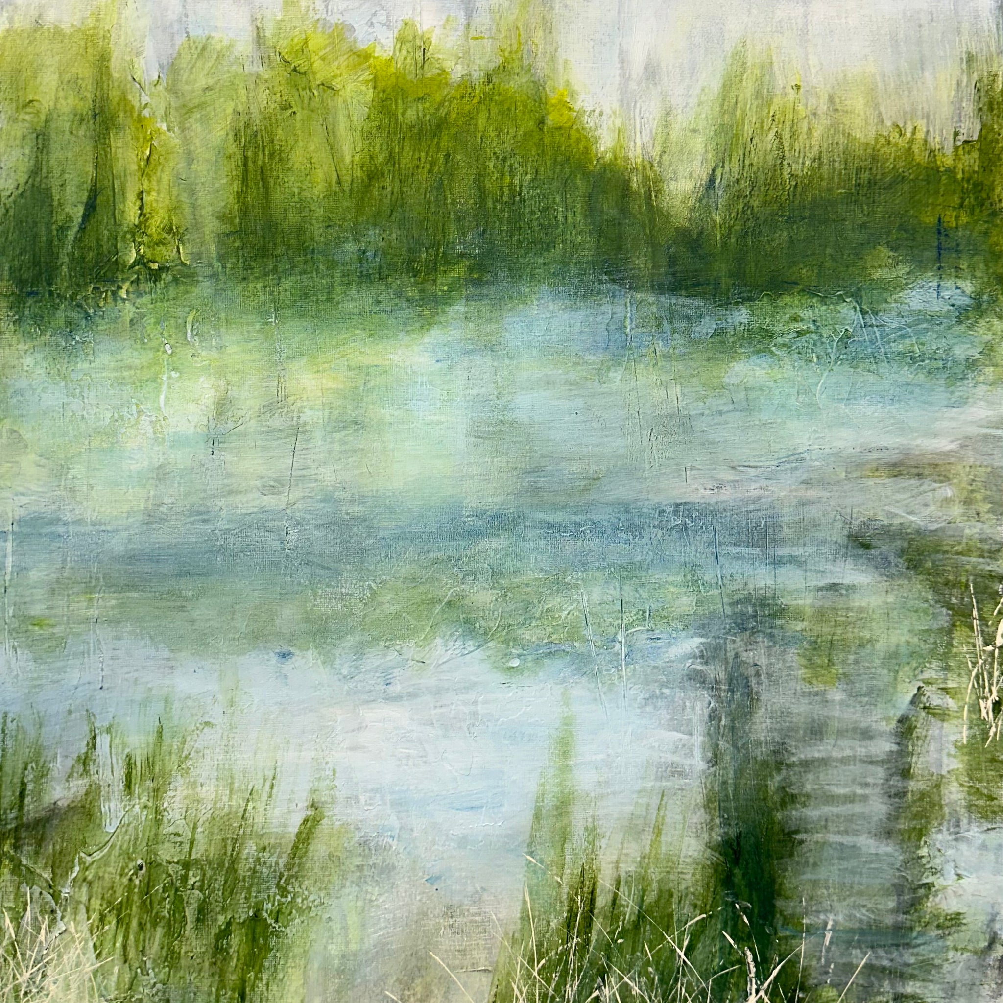 Reflection of Serenity, Acrylic on paper, 24 x 18 inches, Framed