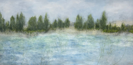 Mysteries of Nature, 2023, Acrylic on canvas, 36 x 72 inches