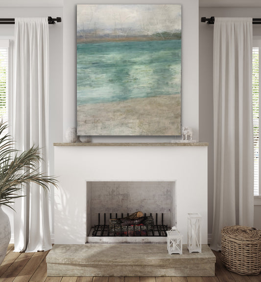 Spring Foliage Rising 2, From the Chestatee River Portfolio, 2021, Acrylic on canvas, 60 x 48 inches