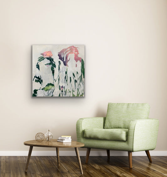 Tangled Grace, Acrylic on canvas, 30x30 inches