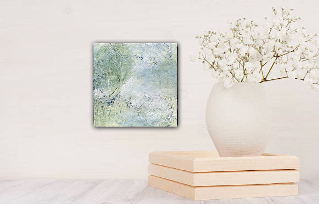 Acrylic painting on panel insitu of an olive tree by Juanita Bellavance