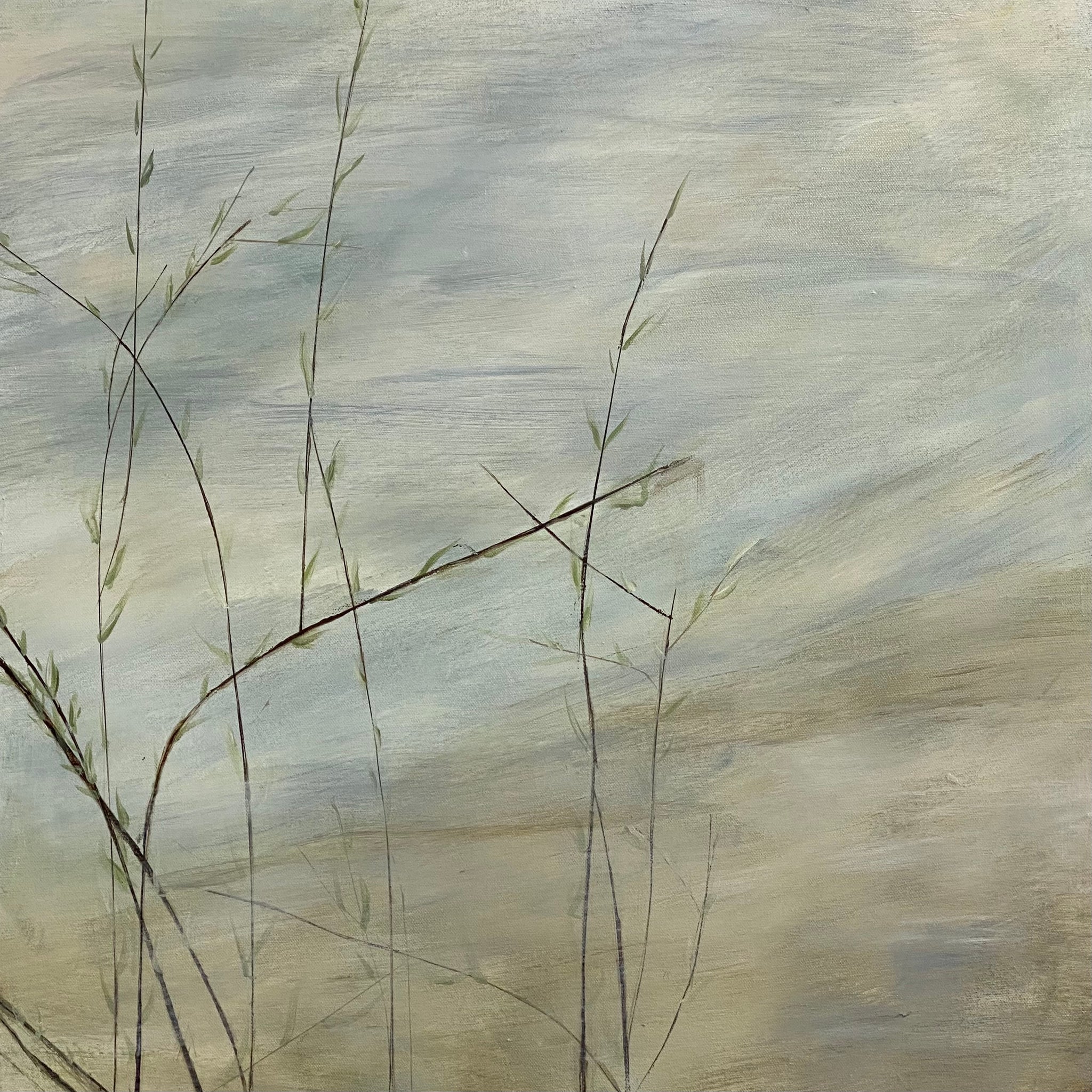 Juanita Bellavance, Pause and focus, From the Chestatee River portfolio, 2021, Acrylic on canvas, 24 x 24 inches.
