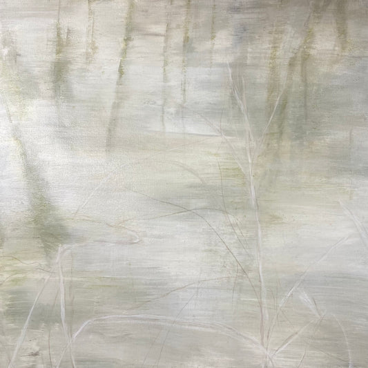 Juanita Bellavance, White on white, From the Chestatee River portfolio, 2021, Acrylic on canvas, 24 x 24 inches.