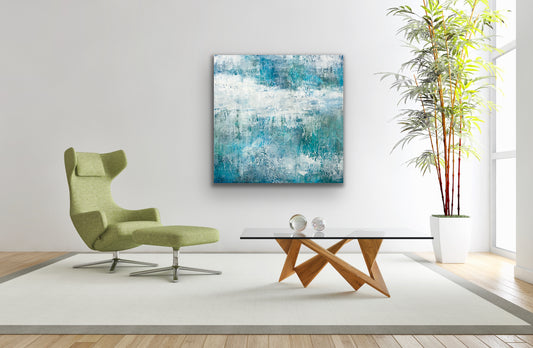 Coastal memories, 2019, Acrylic on canvas, 40 x 40 inches