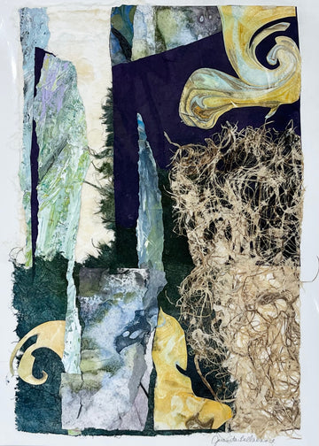 Juanita Bellavance, Diablo, 22 x 16, collage on paper, unframed