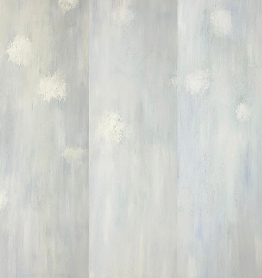 Juanita Bellavance, For simplicity sake, Triptych, 2022, Acrylic on canvas, 72 x 20 inches each