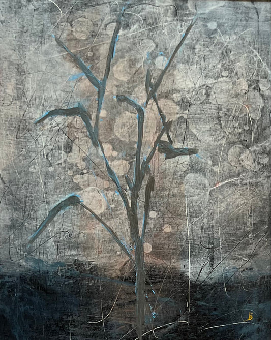 Juanita Bellavance, Naturally 1, 2022, Acrylic on paper, 14 x 11 inches, matted 20 x 16 inches