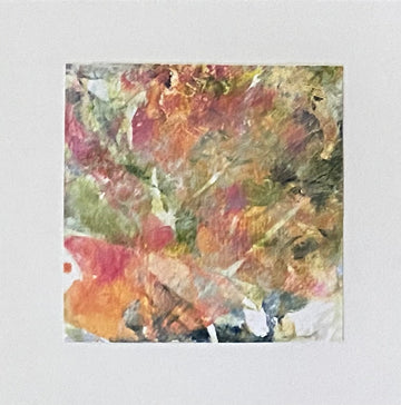 Juanita Bellavance, Mini collage 77, mixed media on paper, 4 x 4 inches, Unframed
