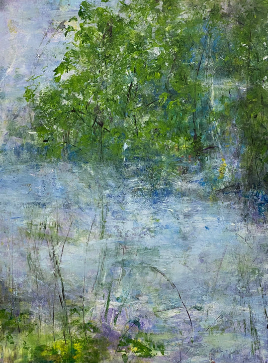 Juanita Bellavance, Untouched nature, 2022, Acrylic on paper, 22 x 16 inches. Unframed.