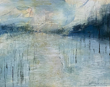 Juanita Bellavance, Sunset on the marsh, 2021, Acrylic on paper, 7 x 9 inches, Unframed
