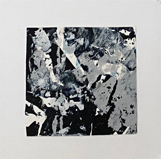 Juanita Bellavance, Mini collage 63, mixed media on paper, 4 x 4 inches, Unframed