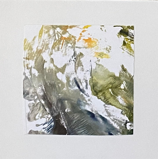Juanita Bellavance, Mini collage 84, mixed media on paper, 4 x 4 inches, Unframed
