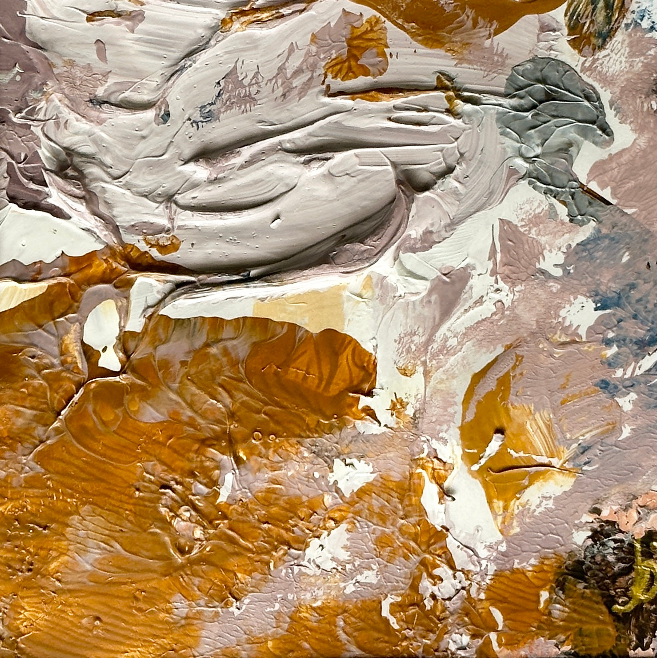 Mini Art 38, 2023, Acrylic on paper, 4 x 4 inches, matte 8 x 8 inches, framed 8x8 inches