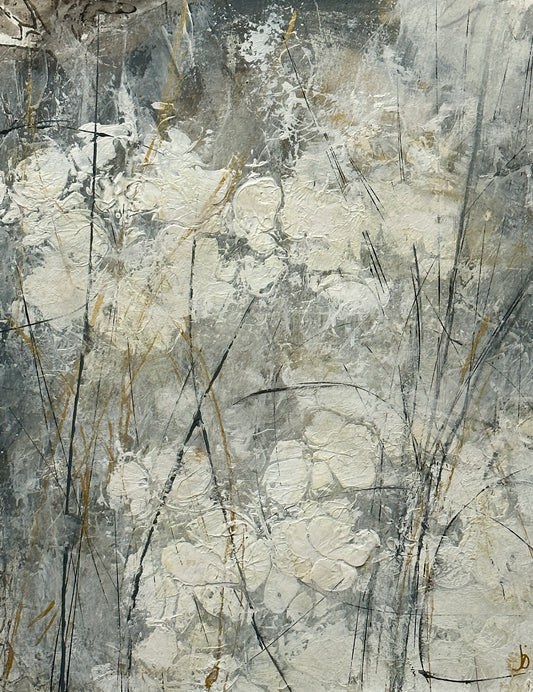 Golden Grains, 2023, Acrylic on paper, 14 x 11 inches