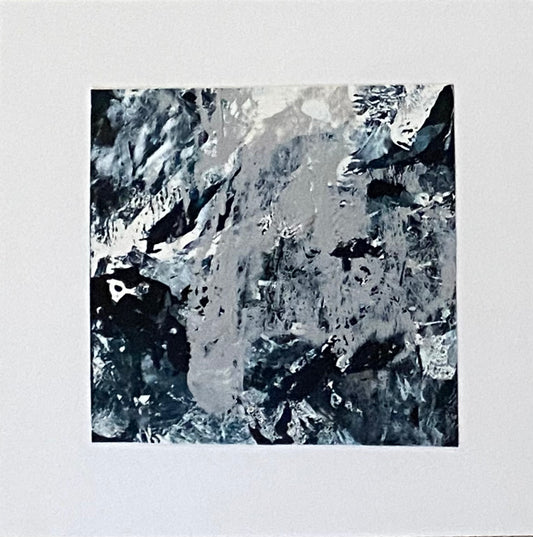 Juanita Bellavance, Mini collage 61, mixed media on paper, 4 x 4 inches, Unframed