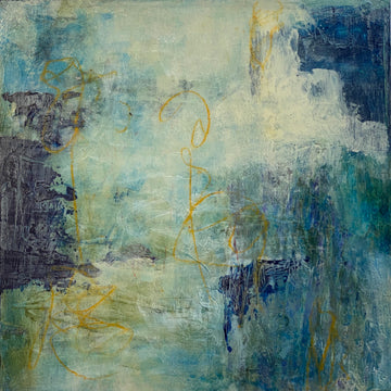 Juanita Bellavance, Rising mist, 2020, Acrylic on panel, 12 x 12 inches, framed.