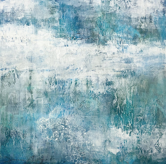Coastal memories, 2019, Acrylic on canvas, 40 x 40 inches