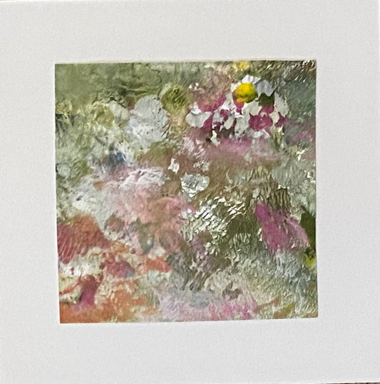 Juanita Bellavance, Mini collage 68, mixed media on paper, 4 x 4 inches, Unframed