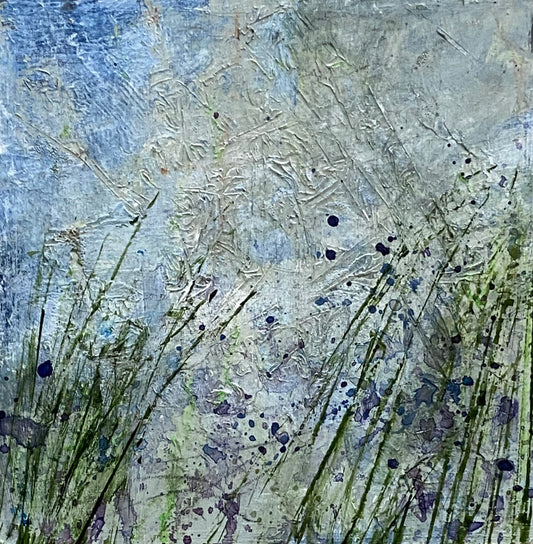 Juanita Bellavance, Shoreline, 2021, Acrylic on panel, 6 x 6 inches, Unframed