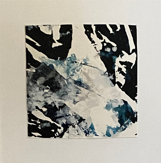 Juanita Bellavance, Mini collage 64, mixed media on paper, 4 x 4 inches, Unframed