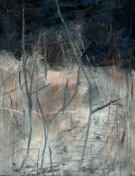 Juanita Bellavance, Naturally 2, 2022, Acrylic on paper, 14 x 11 inches, matted 20 x 16 inches