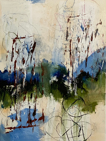 Juanita Bellavance, Blue Ridge summer, 2020, Acrylic on paper, 22 x 16 inches